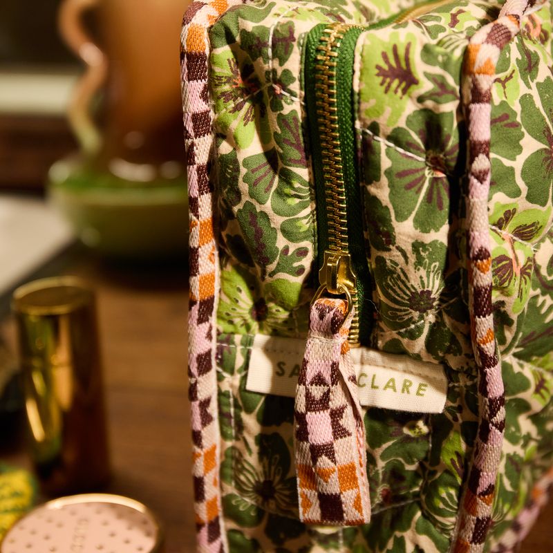 Cactus Green Magnolia Vanity Bag