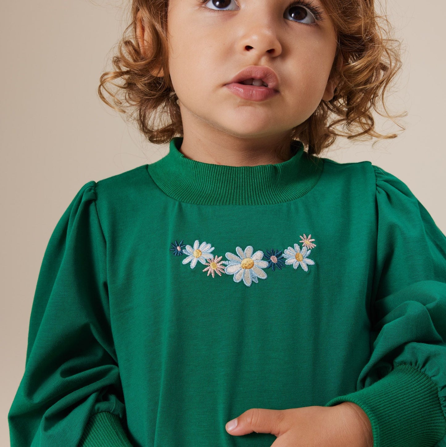 Eden Embroidered Puff Sleeve Kids Top