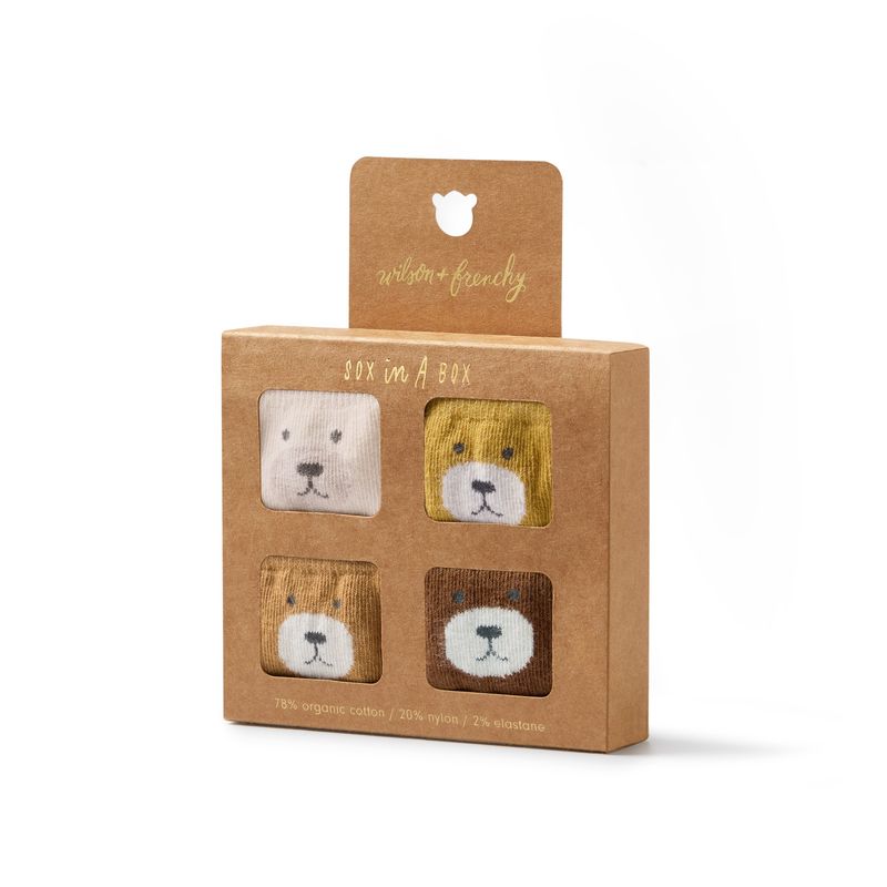 Unisex Organic 4 Pack Baby Socks