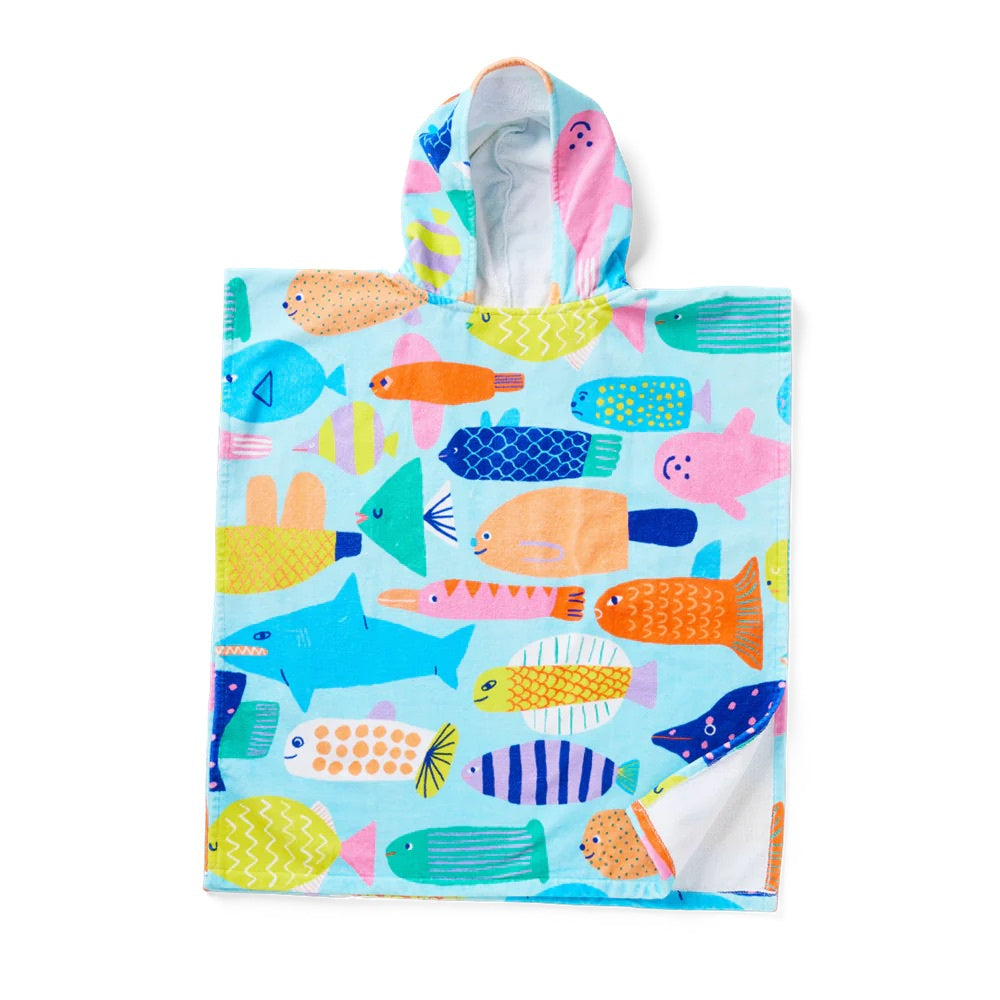 Kids Hooded Towel Rainbow Reef