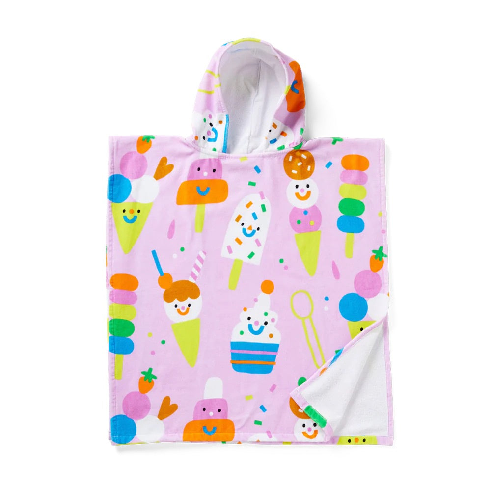 Kids Hooded Towel Sundae Fun Day