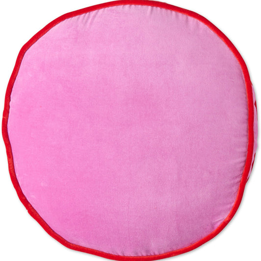 Pink Ambition Velvet Pea Cushion