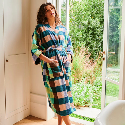 Woodlands Tartan Terry Bath Robe