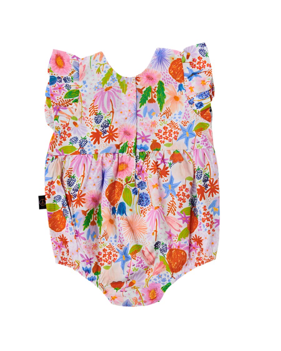 Meandering Meadow Organic Cotton Frill Baby Playsuit