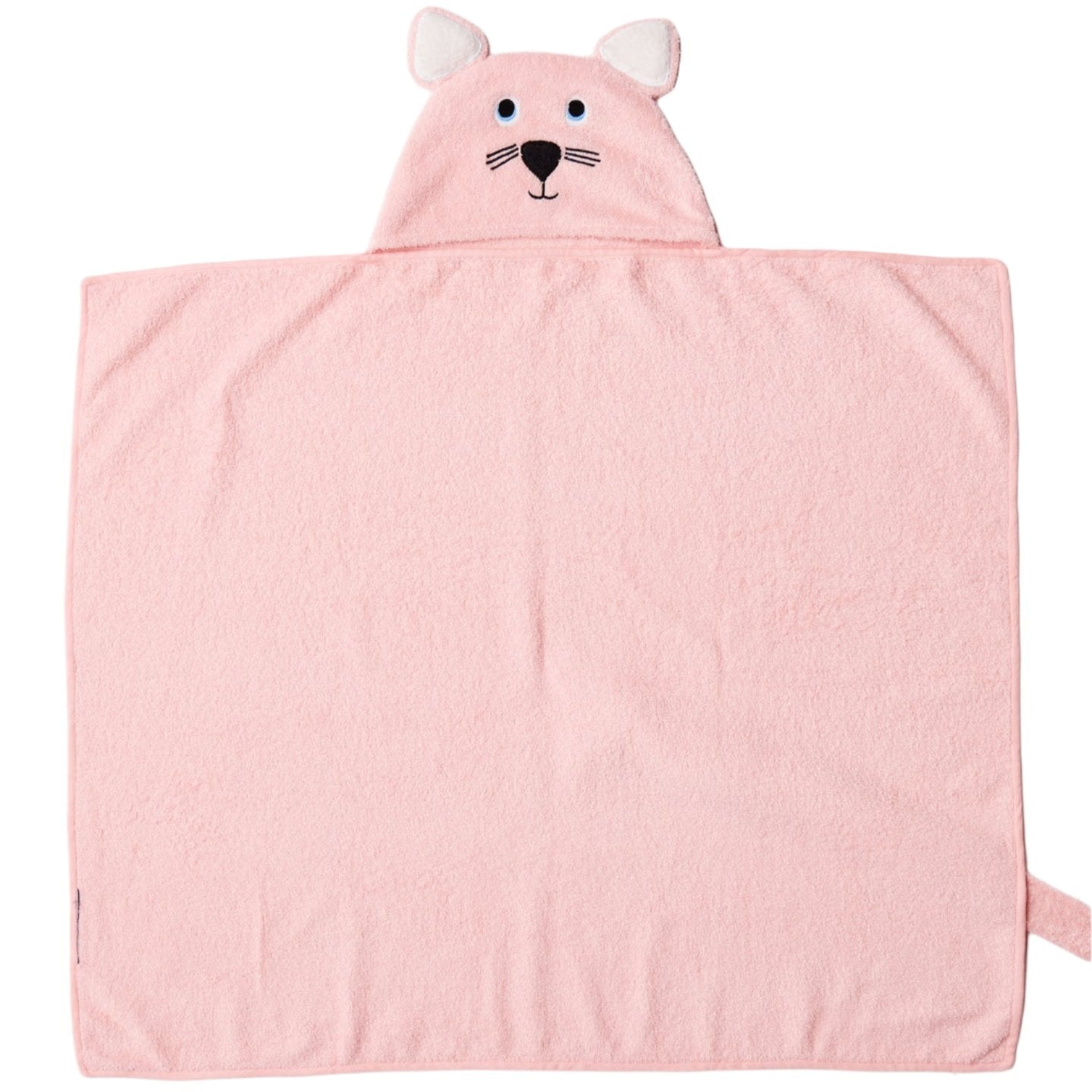 Pink Cat Terry Baby Towel