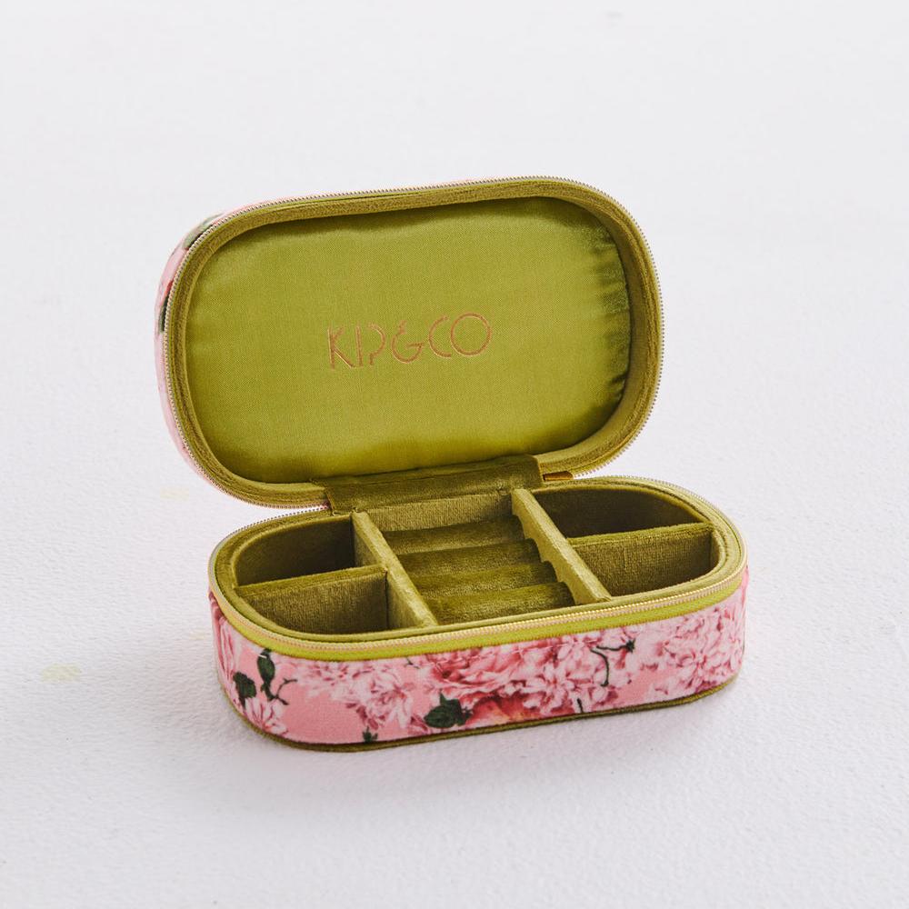 Rose Garden Travel Velvet Jewellery Box