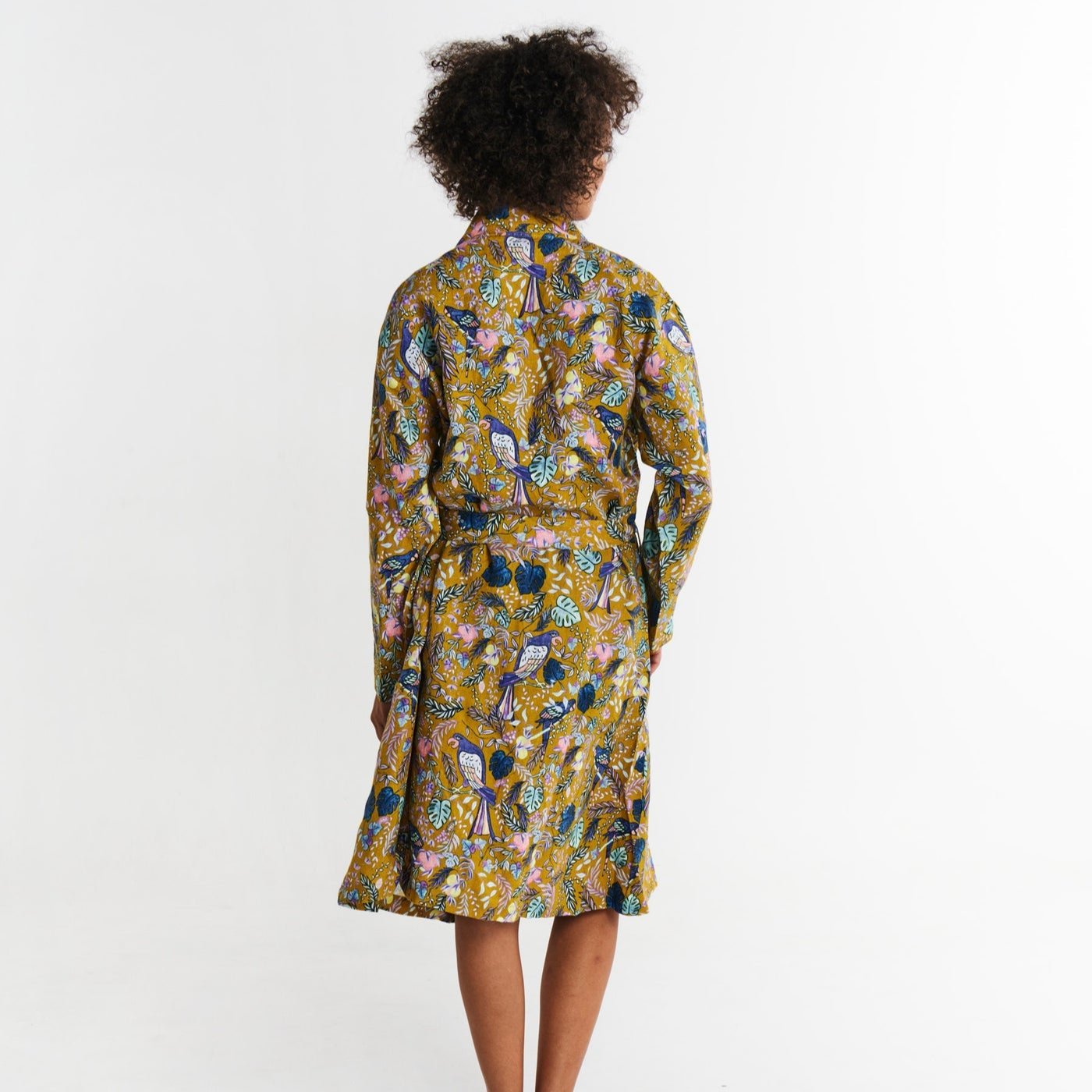 Birds Of Paradise Linen Robe