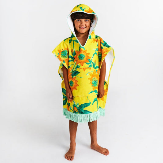 Passiona Printed Kids Terry Poncho