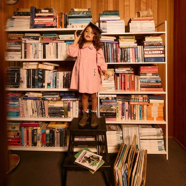 Wild Strawberry Corduroy Collar Kids Dress