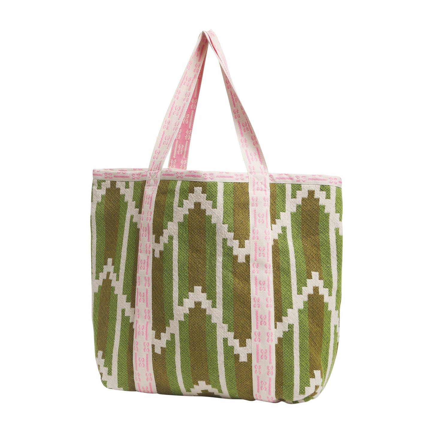 Nisha Palm Woven Tote Bag - Back