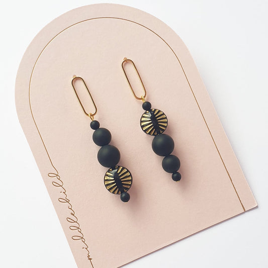 Genesis Earrings Black