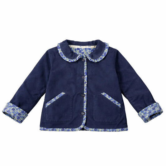 English Flowers Corduroy Quilted Jacket