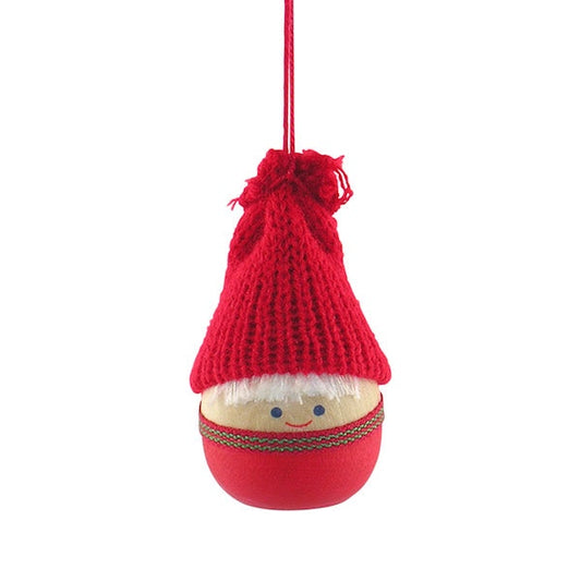 Round Santa Boy Hanging Ornament