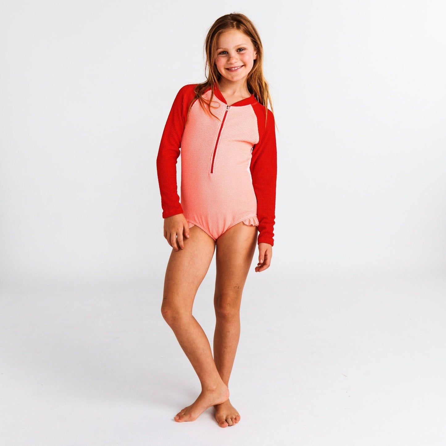 Cheeky Crinkle Long Sleeve Bathers