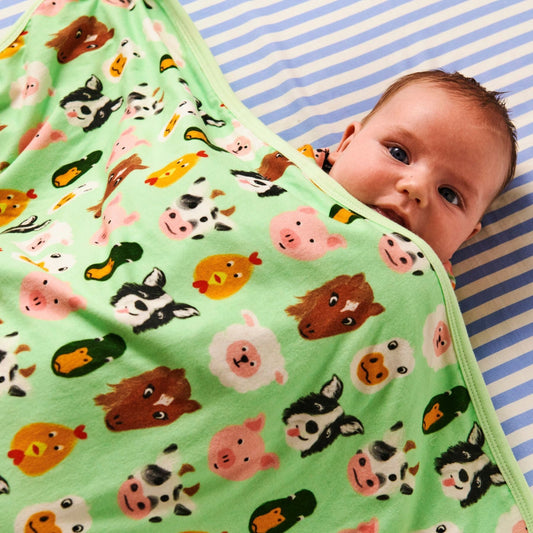 Farm Friends Organic Cotton Snuggle Blanket