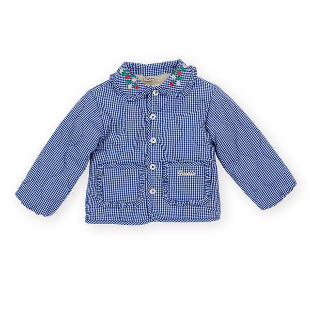 Wild Strawberry Gingham Padded Kids Jacket