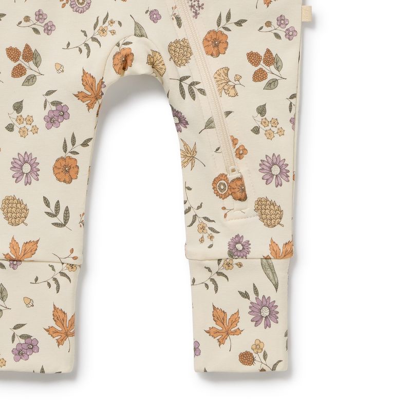 Maple Glow Organic Zipsuit with Feet