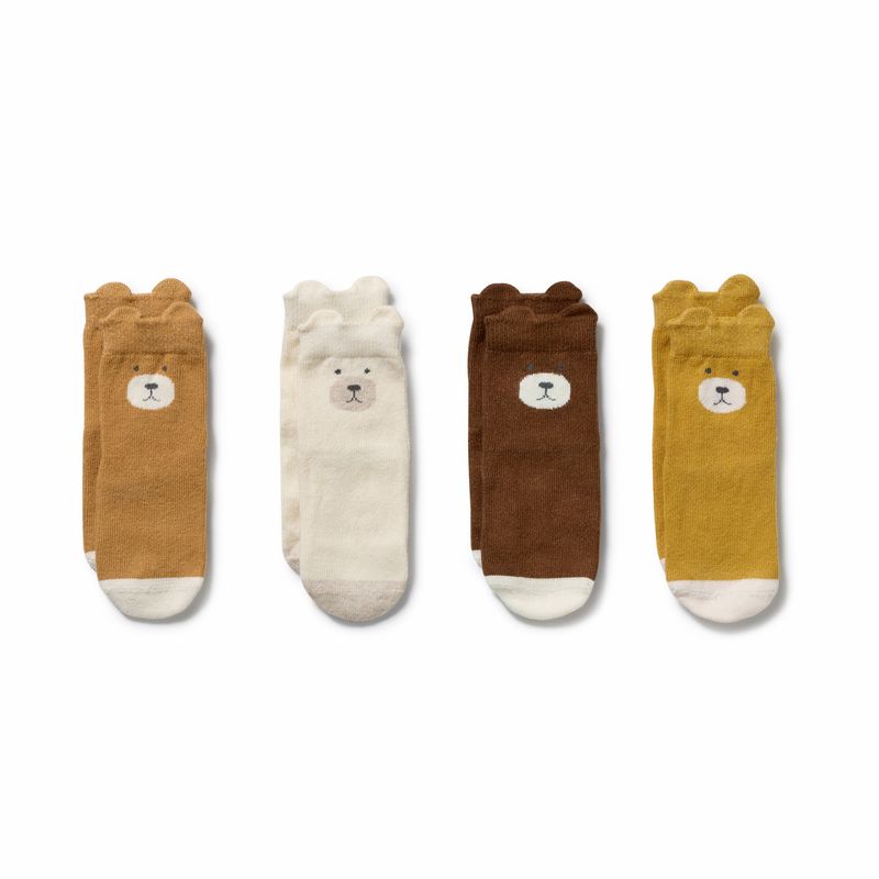 Unisex Organic 4 Pack Baby Socks