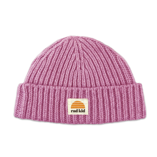 Rad Kid Peony Pink Merino Beanie
