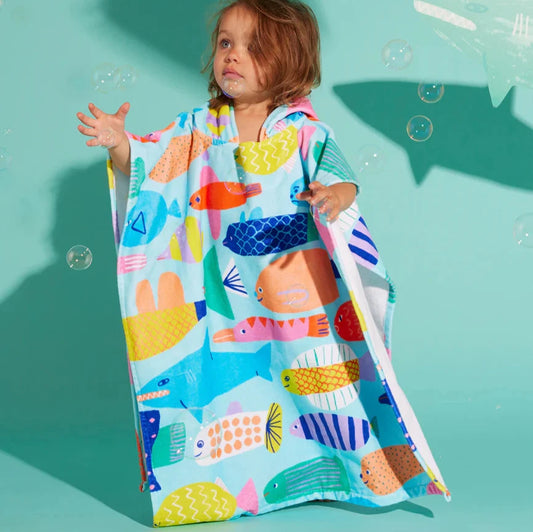 Kids Hooded Towel Rainbow Reef