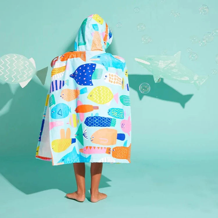 Kids Hooded Towel Rainbow Reef