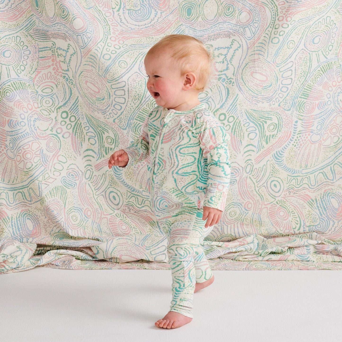 Zip Romper Tjala Tjukurpa Pastel
