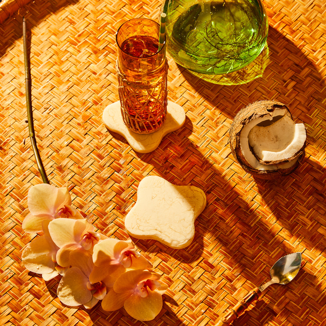 Malorie Coaster Set of 2 Pearl