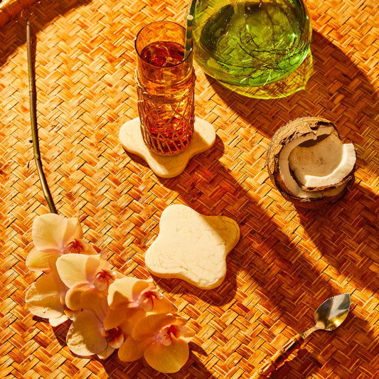 Malorie Coaster Set of 2 Pearl