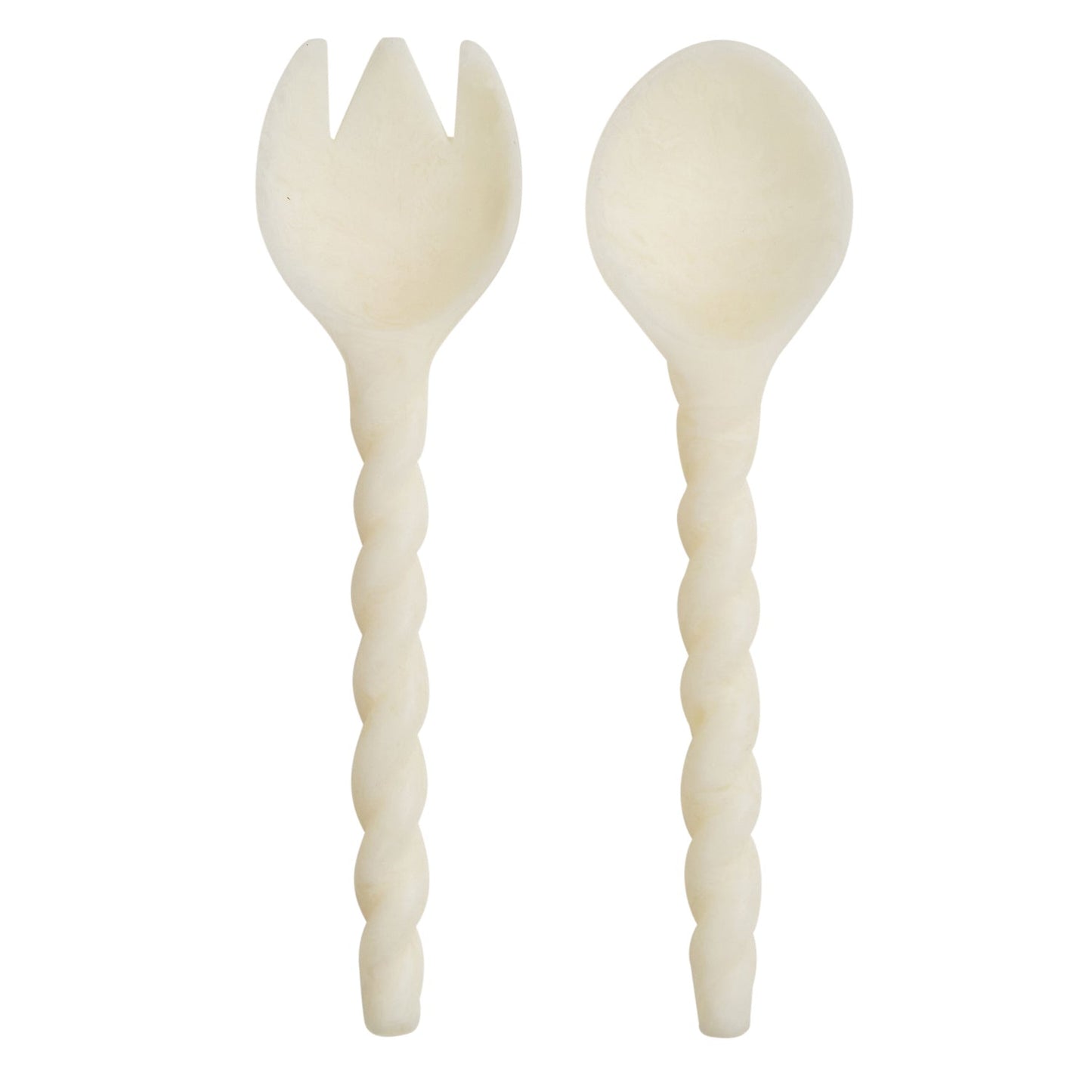 Rose Salad Servers Pearl