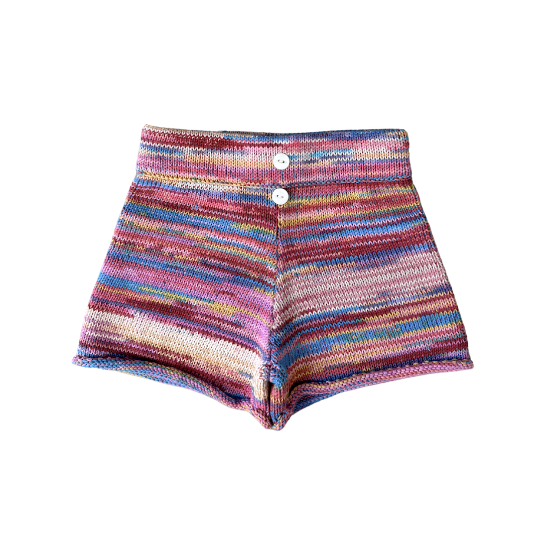 Rainbow Knitted Kids Shorts