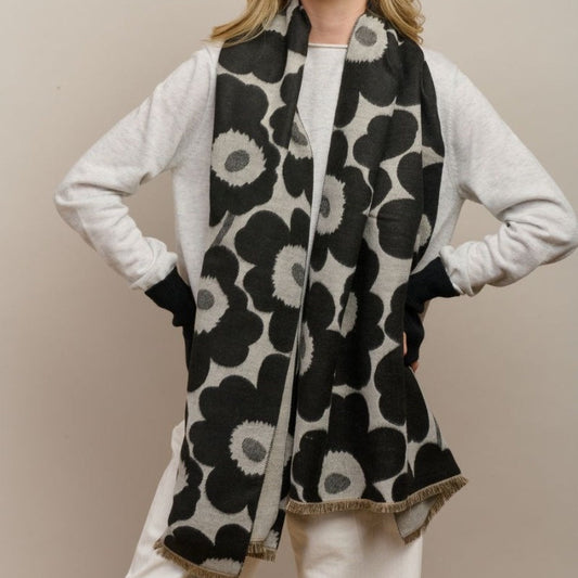 Tall Poppy Black Scarf