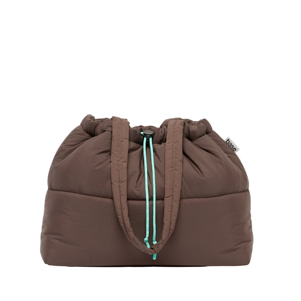 Chocolate & Turquoise Scrunch Base Bag