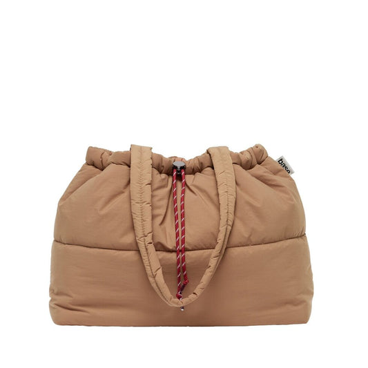 Hazelnut & Burgundy Scrunch Base Bag