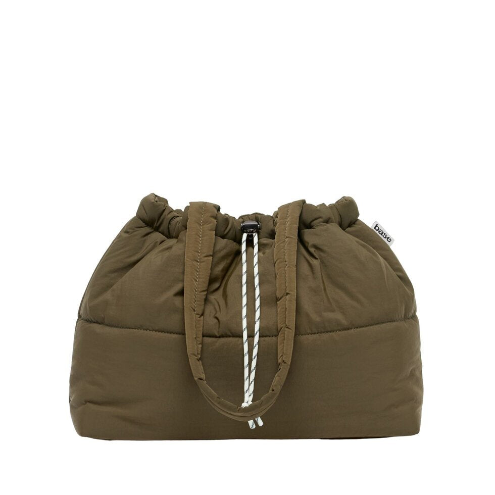 Khaki & Cream Scrunch Base Bag