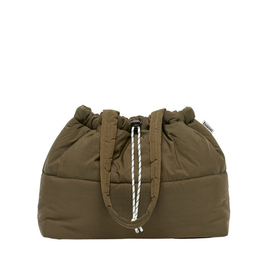 Khaki & Cream Scrunch Base Bag