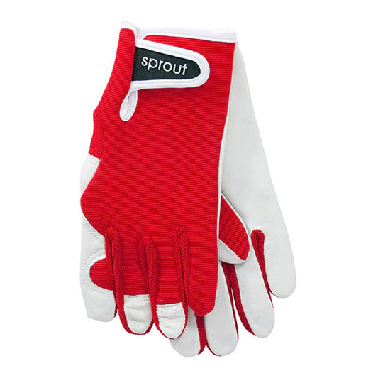 Goatskin Garden Gloves Red