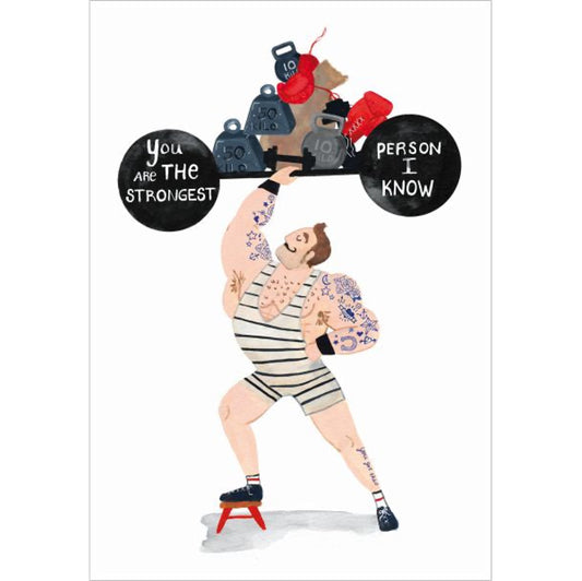 Strong Man Greeting Card