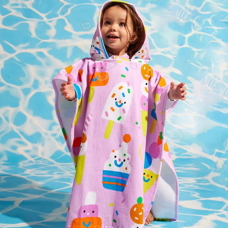 Kids Hooded Towel Sundae Fun Day