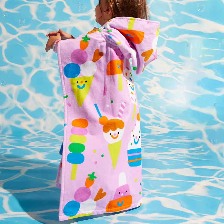 Kids Hooded Towel Sundae Fun Day