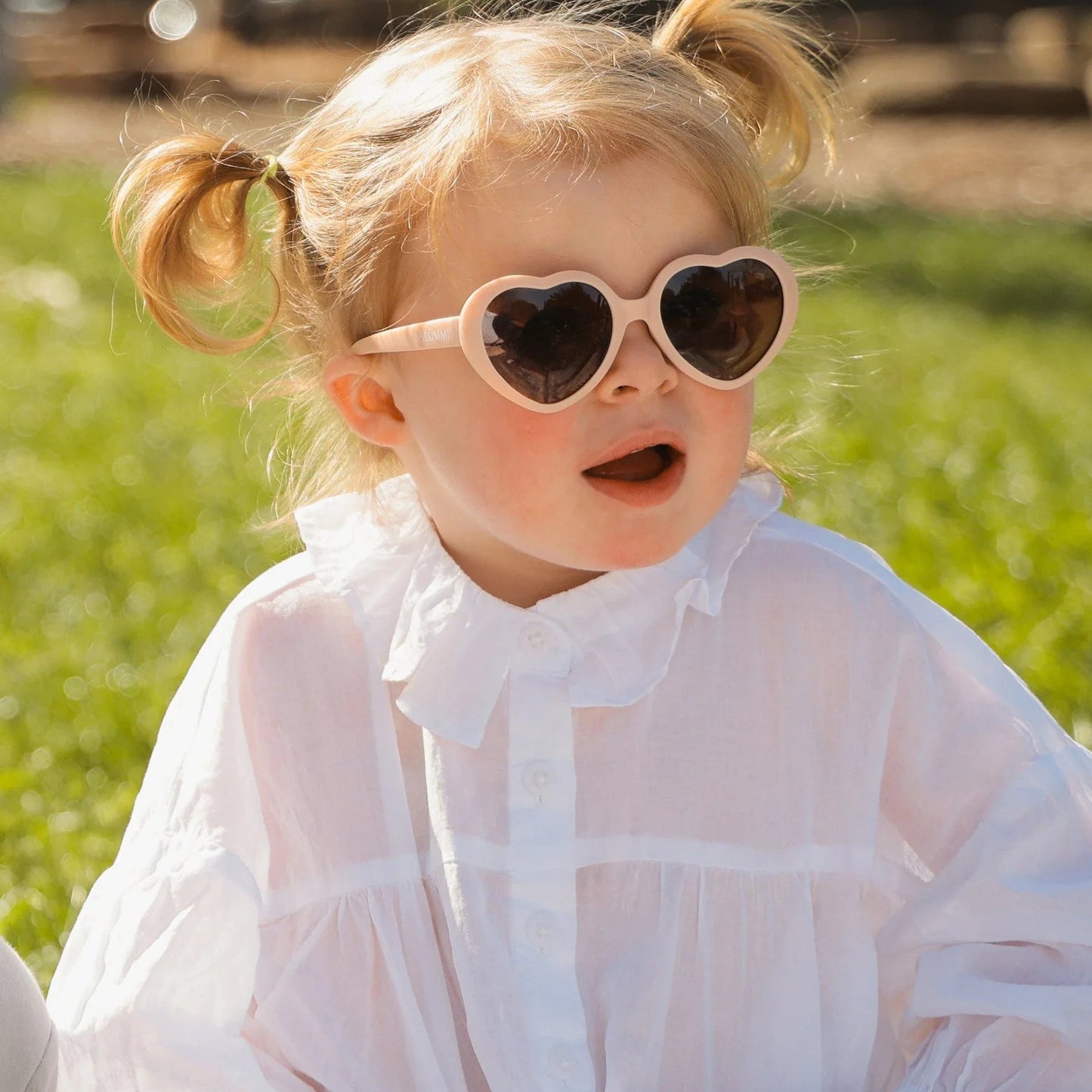Pastel Pink Heart Baby & Kids Sunglasses