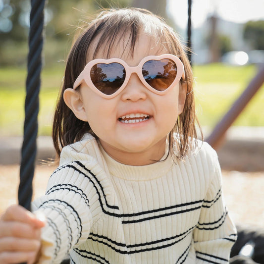 Pastel Pink Heart Baby & Kids Sunglasses