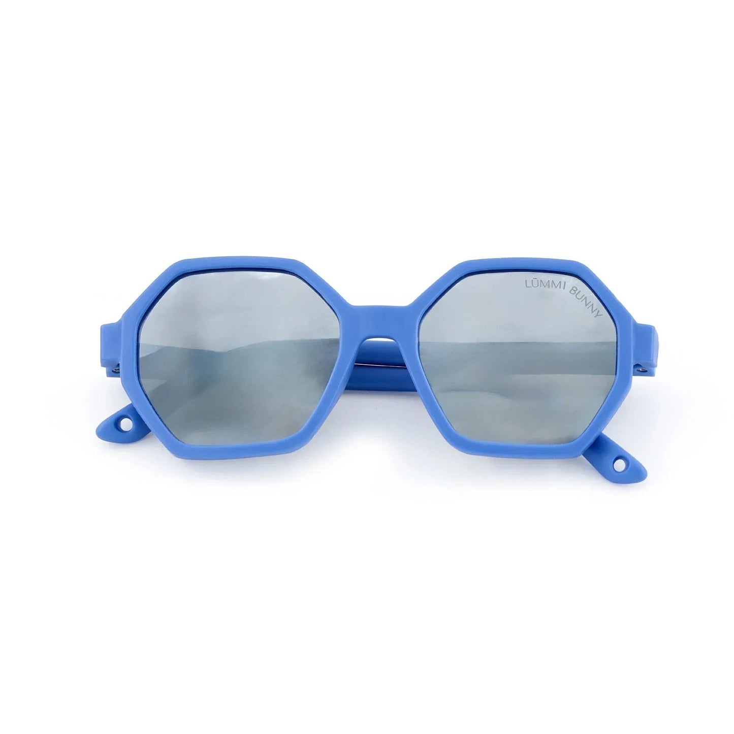Cornflower Blue Mirror Hexagon Baby & Kids Sunglasses