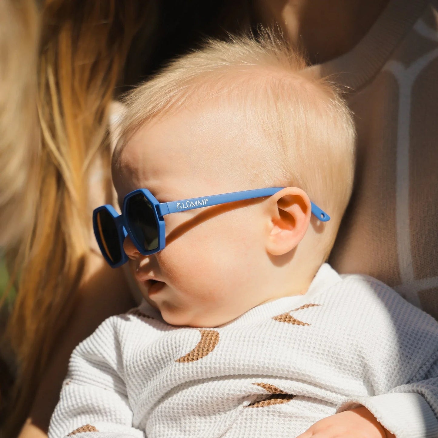 Cornflower Blue Mirror Hexagon Baby & Kids Sunglasses