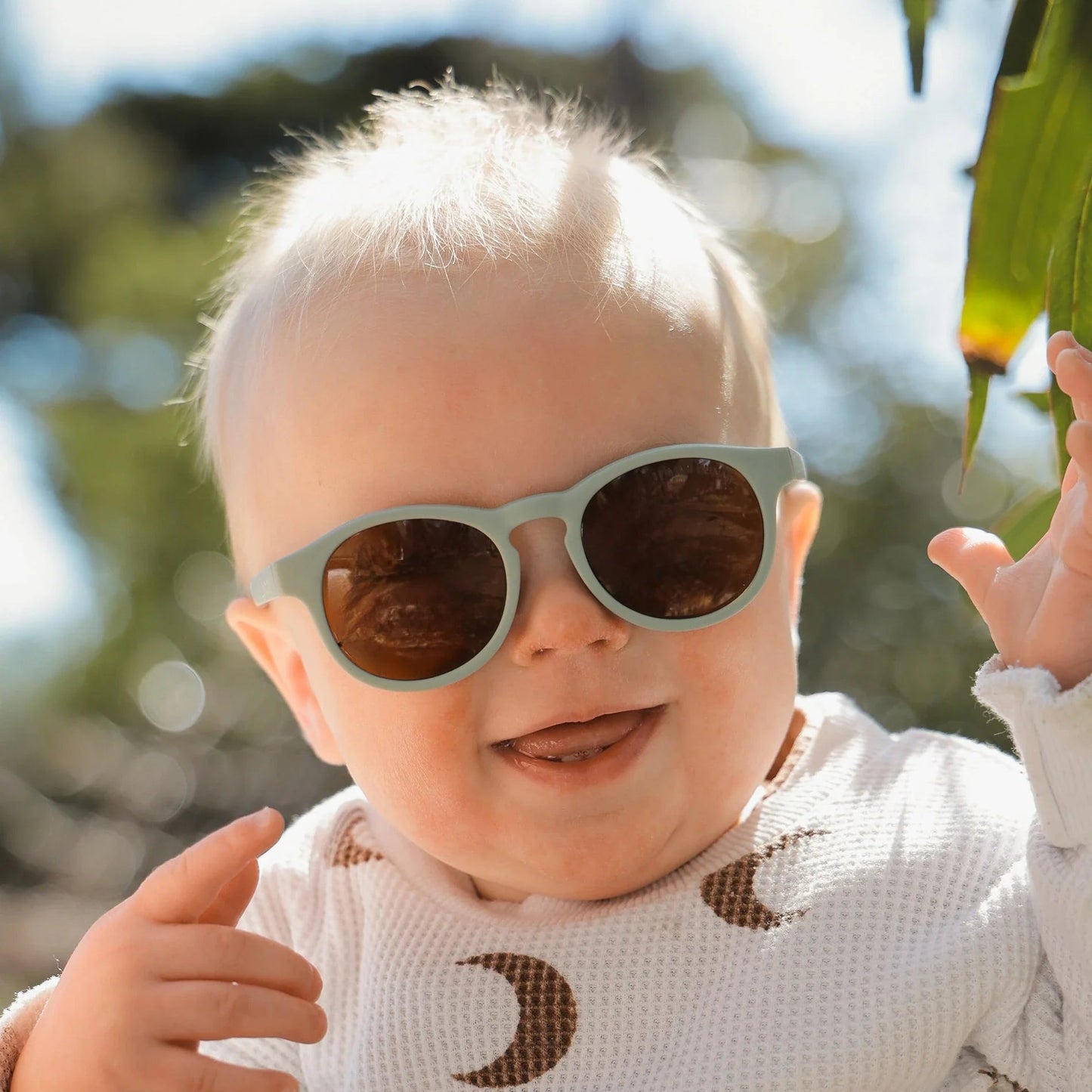 Misty Blue Keyhole Baby & Kids Sunglasses