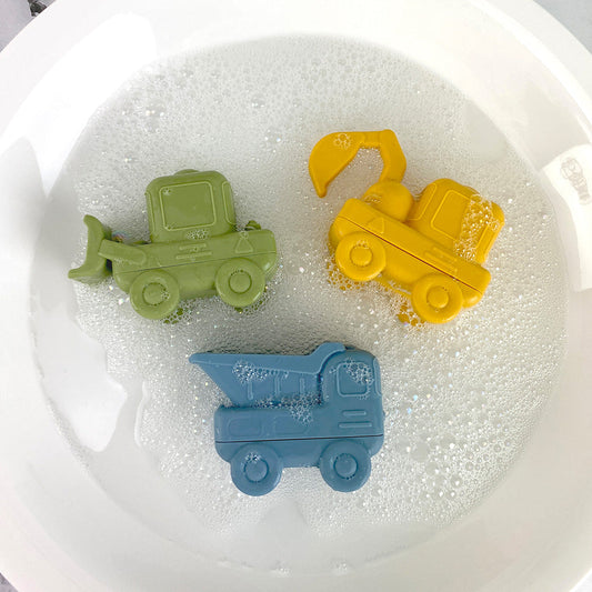 Trucks Silicone Squeezy Bath Toys Set of 3