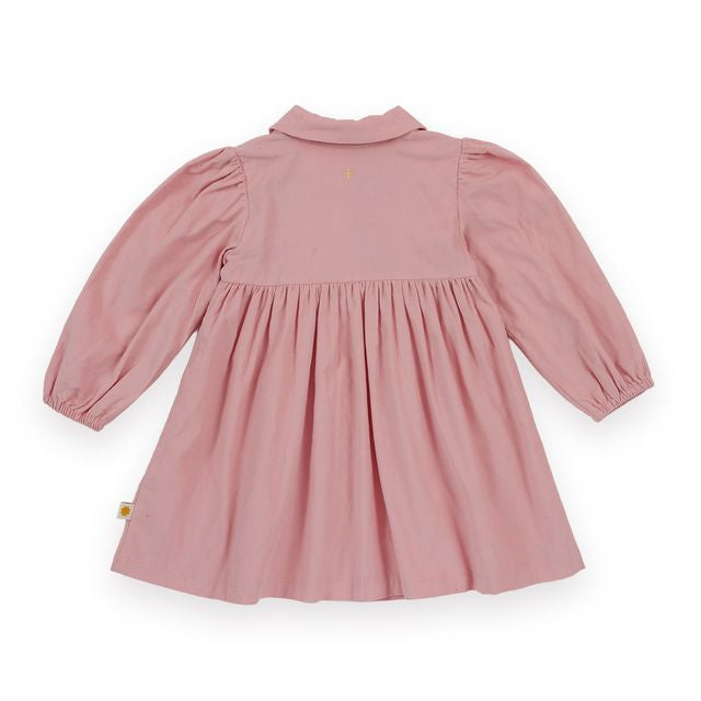 Wild Strawberry Corduroy Collar Kids Dress