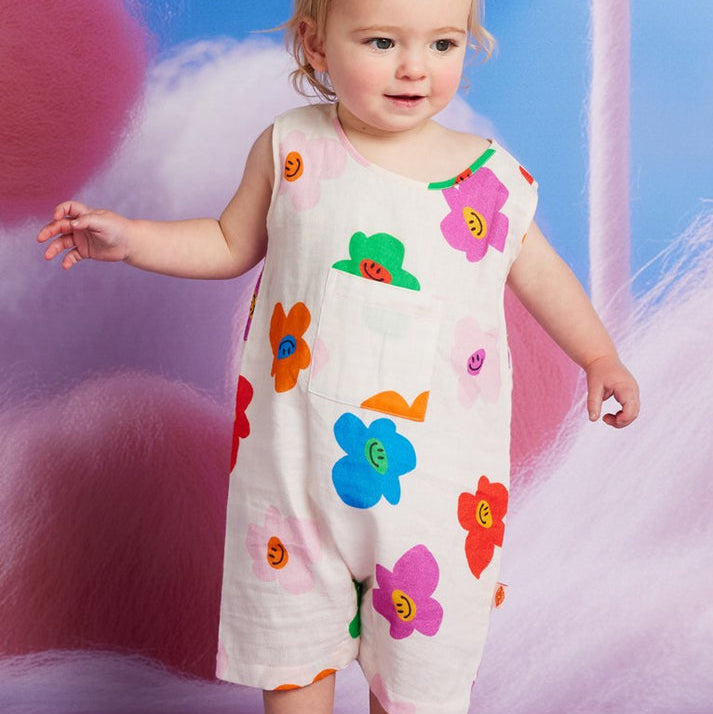 Hej Blomma! Woven Baby Overall