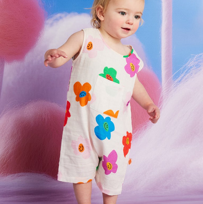 Hej Blomma! Woven Baby Overall