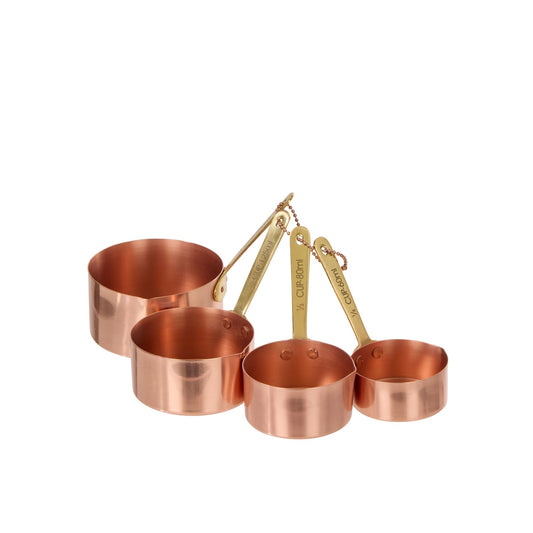 Copper & Brass Measuring Cup Set