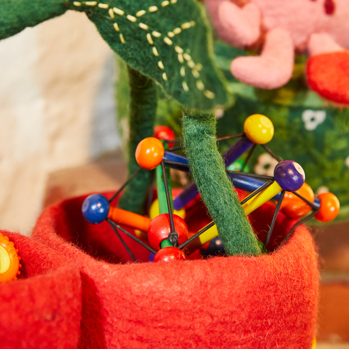 Rosella Cherry Felt Basket